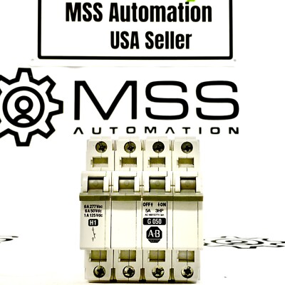 Lot Of 2 Allen Bradley 1492-ACB-H1 SER B W/1492-CB3-G-050 Ser C Breaker Same Day