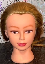 Vtg Mannequin Cosmetology head blonde Long Haired rubber Halloween prop