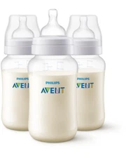 PHILIPS AVENT ANTI-COLIC BABY BOTTLES 11OZ AND MEDIUM FLOW NIPPLES - 3 PACK