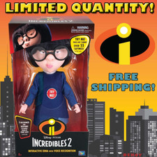 Disney Pixar INCREDIBLES 2 EDNA INTERACTIVE TALKING 14 DOLL - LAST ONE LEFT