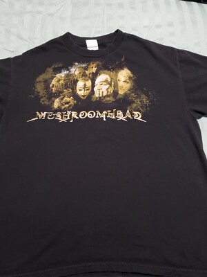 00’s MUSHROOMHEAD グラフィックTシャツ ブラック VTG 90s 2000s Mushroomhead Heavy Nu Metal Black 2 Sided T Shirt Sz