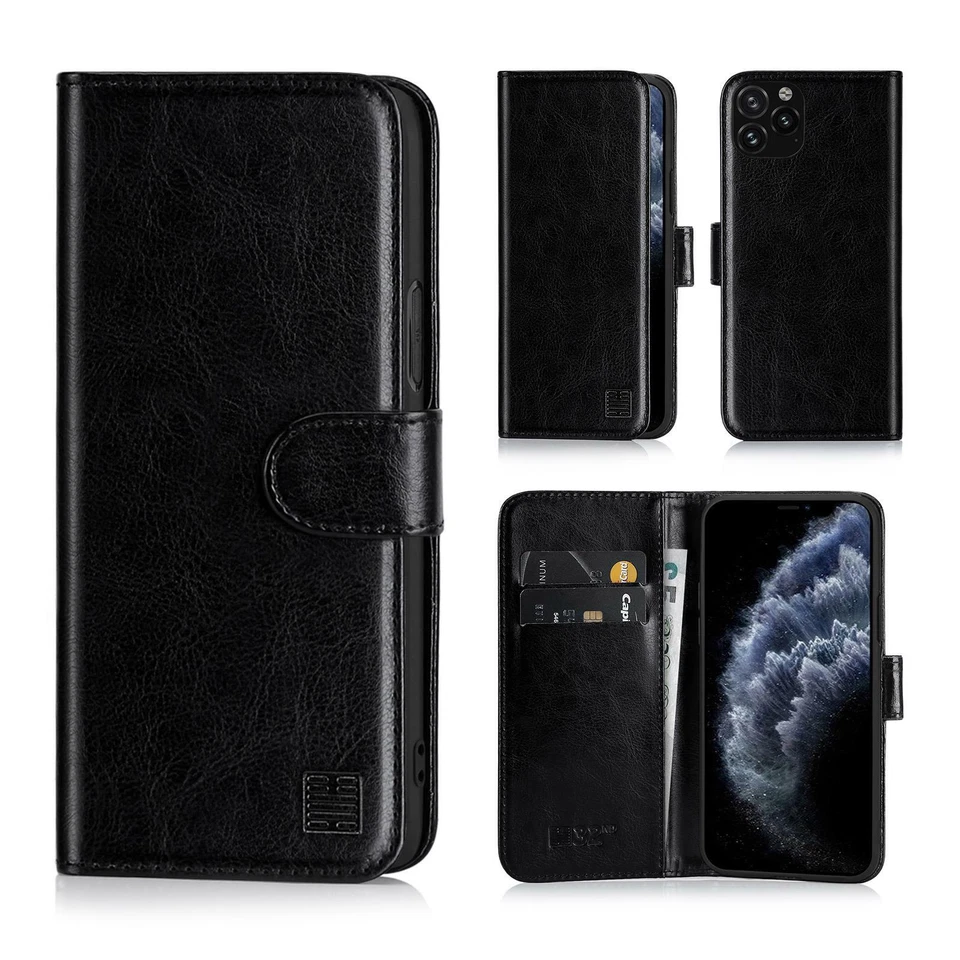 FLIP LEATHER CASE COVER FOR APPLE IPHONE 15 12 14 13 5 SE 6 7 8 XS XR 11 Pro Max - Image 2 of 4