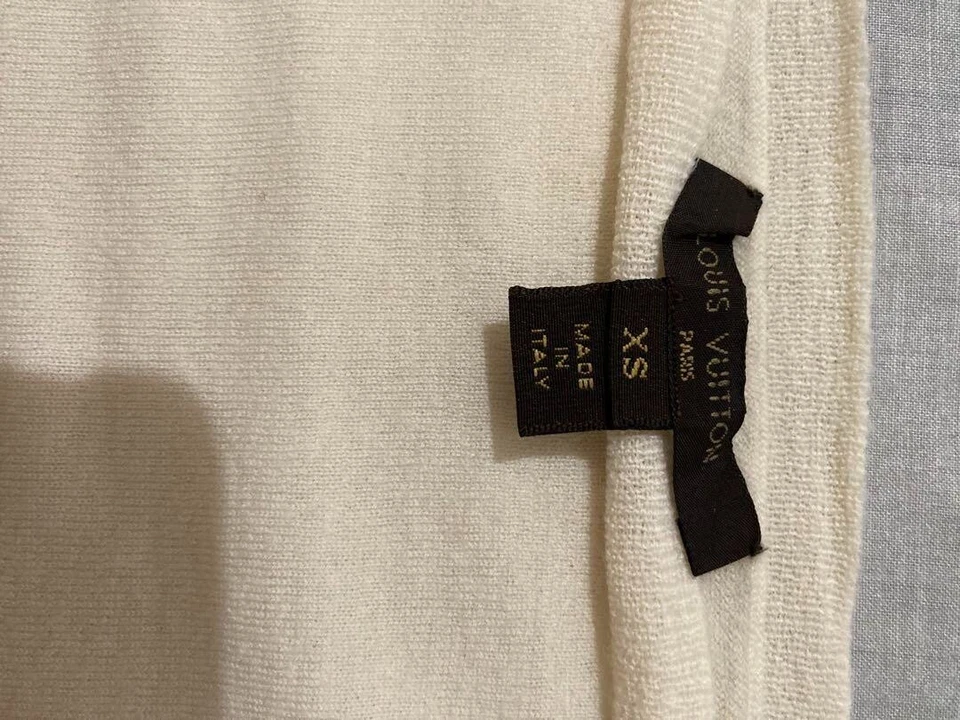 Louis Vuitton Haut En Maille Monogramme Ruban Femme XS Col Marin Laine Off White - Photo 3/4