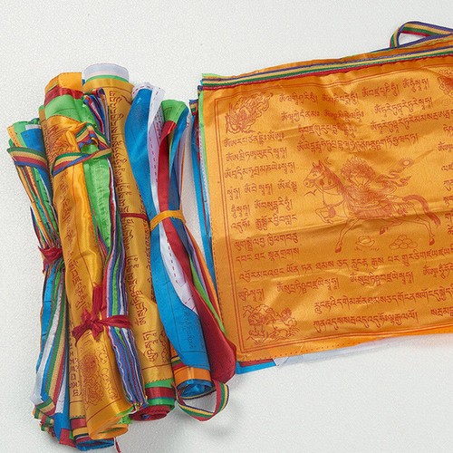Religious Flag Tibetan Buddhist Prayer Flag Tibet Lung Ta Banner Scriptures -cg - Picture 10 of 12