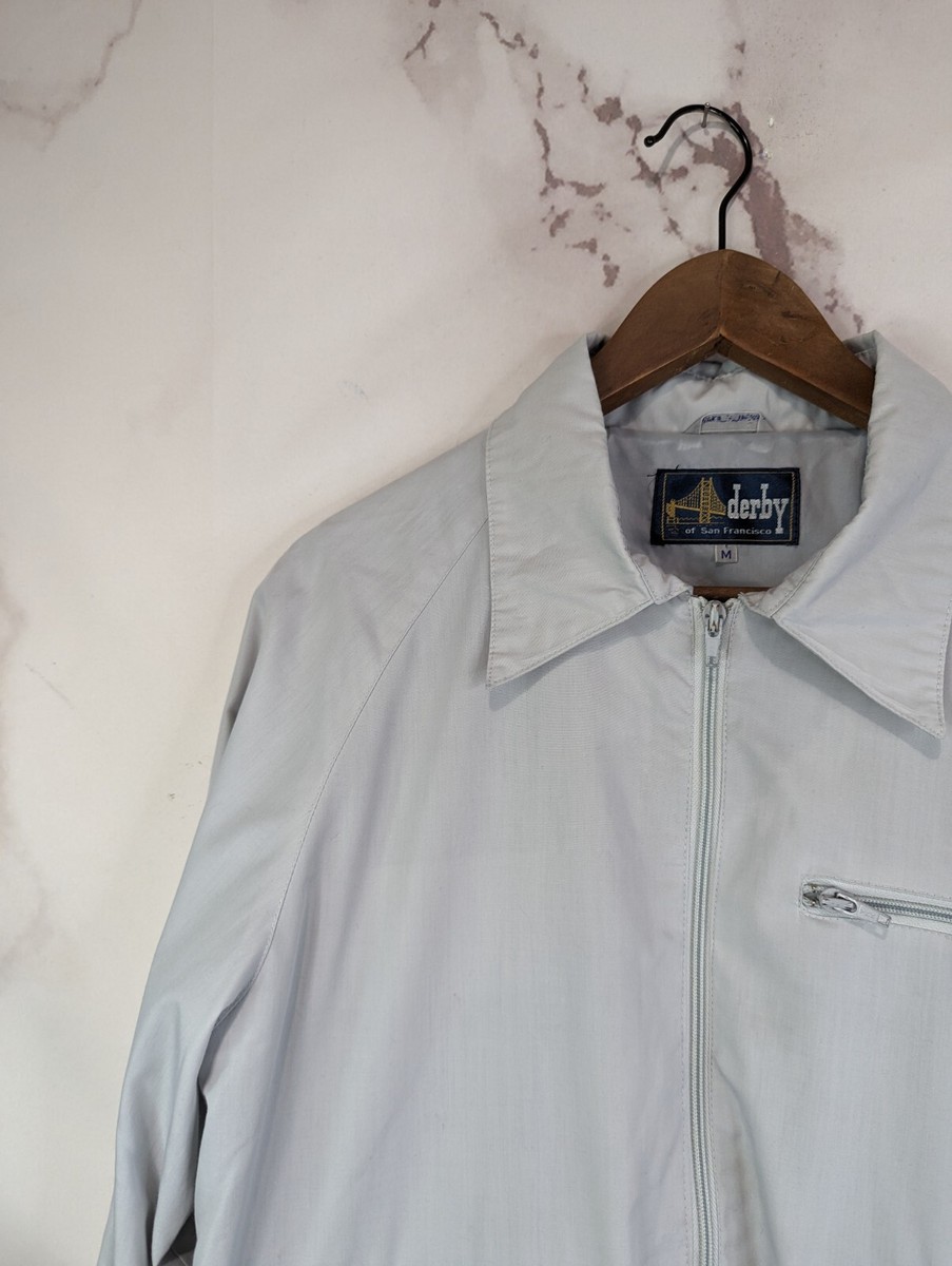 Derby of San Francisco Jacket Mens Medium Gray Vintage Full Zip
