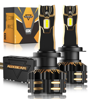 AUXBEAM Canbus H7 LED Headlight Bulbs 6000K White High/Low Beam 120W 25000LM 2X