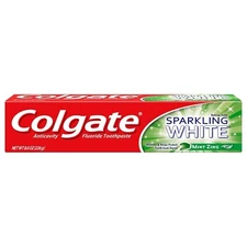 Colgate Anticavity Sparkling White Whitening Toothpaste Mint Zing 8oz