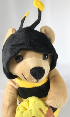 JIC Vintage Plush Teddy Bear in Bee Suit Bee My Honey Stuffed Animal EUC