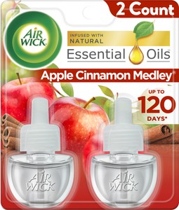 air scented freshener medley refill cinnamon wick plug ct apple oil