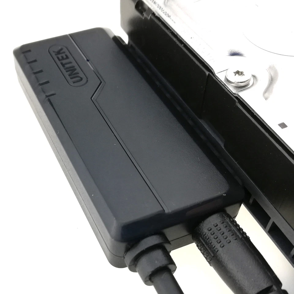 USB 3.0 to SATA 22pin Cable PC 2.5 3.5 SSD Hard Drive External Adapter 12V Power - Image 3 of 4