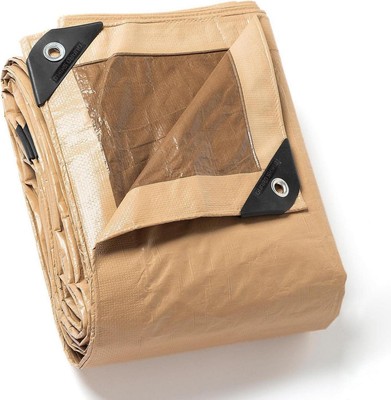 Abdeckplane 6x8m Beige/Khaki Wasserdicht UV-stabilisiert GUARD SHIELD