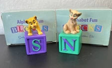 Disney “S” Simba “N” For Nala Lion King Alphabet Fun Block Figure Grolier Boxed