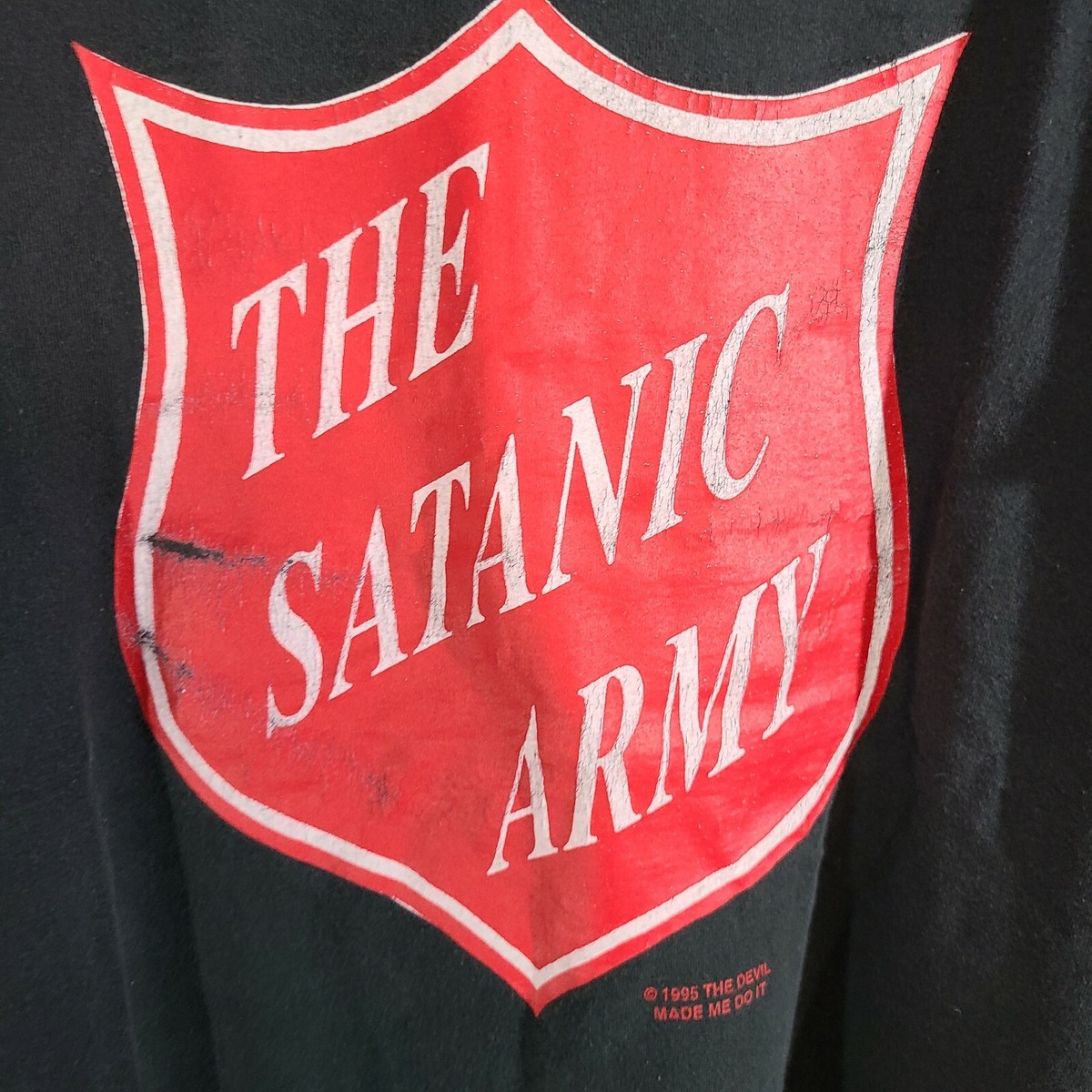 VTG Marilyn Manson The Satanic Army Band Tee Shirt sz L 1995 VTG Marilyn Manson The Satanic Army Band Tee Shirt sz L 1995