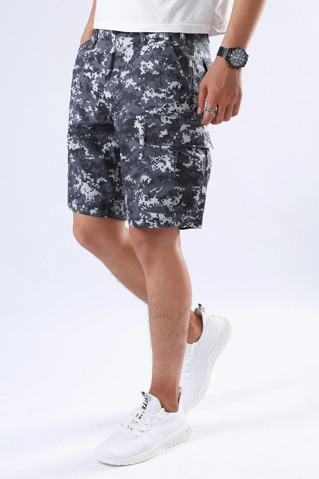 Pantalones Cortos BACKBONE Para Hombres Informales Carga Callejera Ejército Militar BDU Camuflados Foto 4 de 4