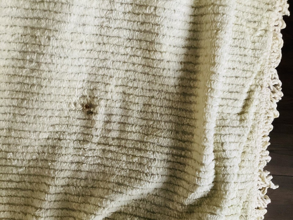 Vintage Candlewick Bedspread Single Lemon eBay