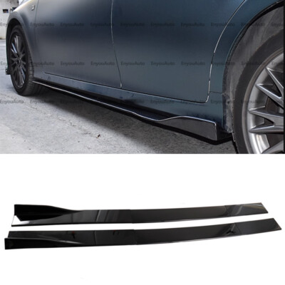 For Mitsubishi Eclipse 86'' Side Skirt Extension Rocker Panel Splitter Black