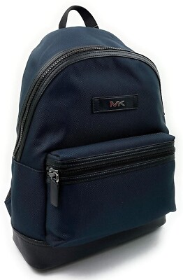 NWB Michael Kors Kent Sport Navy Blue Large Backpack 37F9LKSB2C $398 Gift  Bag FS