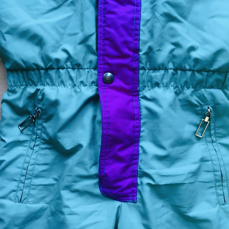 复古 Girl’s Youth K-Way 1992 Albertville 冬季奥运会 Y2K 雪地服 12 码 — 第 3/4 张图片