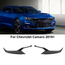 Carbon Fiber Front Headlight Lamp Cover Trim Bezels For Chevy Camaro 2019+