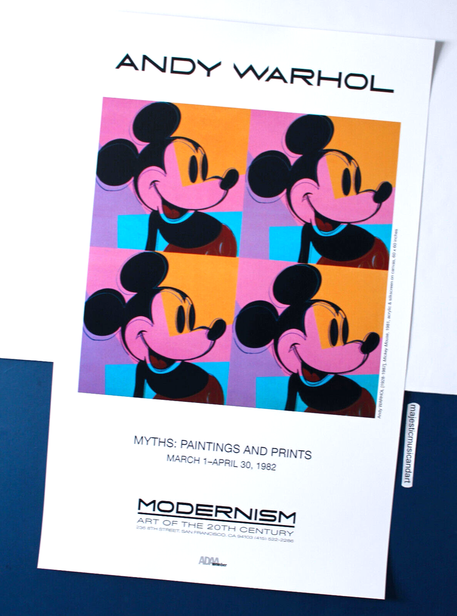 ANDY WARHOL FOUR TIMES MICKEY MOUSE 1982 EXHIBITION POSTER | eBay