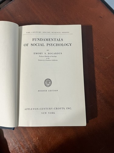 Fundamentals of Social Psychology Fourth Edition 1950 Emory Bogardus Stimulation - Imagen 10 de 12