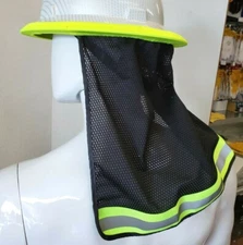 2 PC. FX SAFETY HARD HAT NECK SHIELD HELMET SUN SHADE HI VIS REFLECTIVE STRIPE