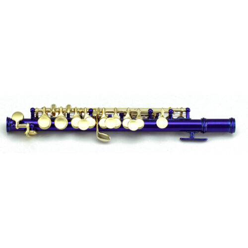 Band Approved SKY Blue Piccolo w Gold Keys Flute LIMITED TIME - Picture 3 of 4