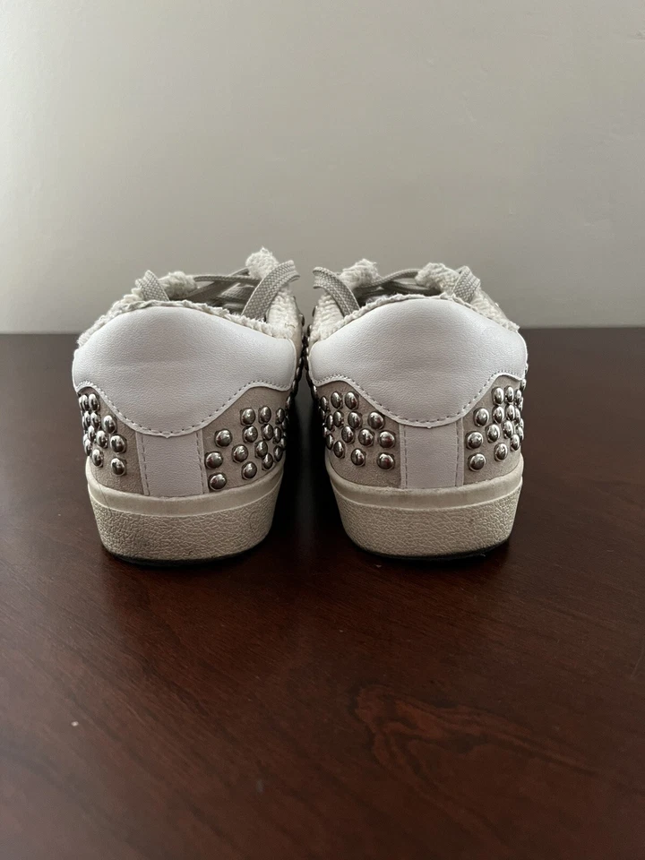 Aqua Studded leather Sneakers Size 6 - Image 4 of 4