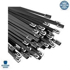 30PCS Fascette a Cerniera in Acciaio Inox Resistenti - 11,8 Pollici, Resistenza 270 libbre