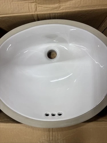 Proflo PF1512UWH 17" Undermount Bathroom Sink - White - Picture 2 of 4