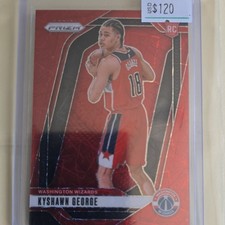Panini 2024-25 Prizm Red Prizm /35 Kyshawn George #257 Wizards Basketball