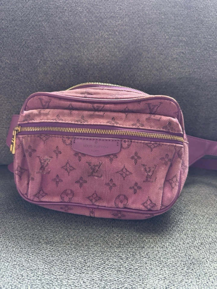 Louis Vuitton Monogram Denim Belt Bag – Purple – Authentic – Pre-Owned with Wear - Image 2 of 4