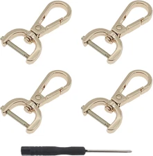 4 PCS Swivel Clasp Hooks, Detachable Snap Hook W/Screw Bar Heavy Duty,1.25 Inche