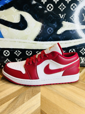 Nike Air Jordan 1 Low Candy Cane Cardinal Red White 2022 Mens 11.5 553558 607