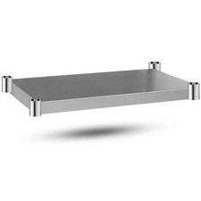 Galvanized Under Shelf for Work Tables - Extra Adjustable Lower Shelf for 24"...