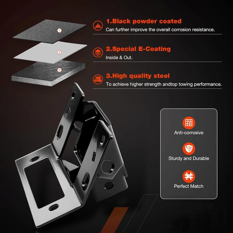 101720 Front Lower 2" Receiver Hitch For Can-Am Defender HD10 HD8 HD5 Heavy Duty - Image 4 of 4