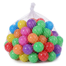 Pack of 100 Pit Balls Plastic Ocean Balls Kids Toy Balls 6 Bright Colors
