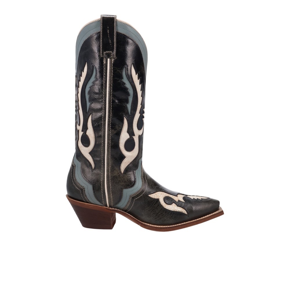 Laredo HonkyTonk Halo Leather Pull On Snip Toe Cowboy Womens Blue Casual Boots 35090₽