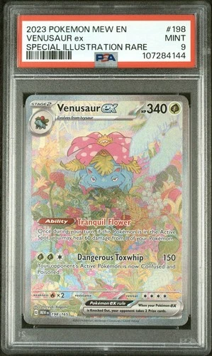 POKEMON ENGLISH 151 SPECIAL ILLUSTRATION RARE #198 VENUSAUR EX PSA 9 SIR