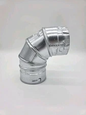 Metal Fab 4M90 4" Adjustable 0-90 Degree Elbow Double Wall Flue Type B Gas