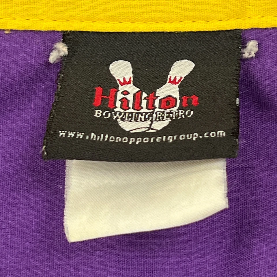 Camisa de Trabajo Moobys De Colección Para Hombres Grande* Púrpura Hilton Bowling Retro Abotonada Empleados 2 Foto 4 de 4