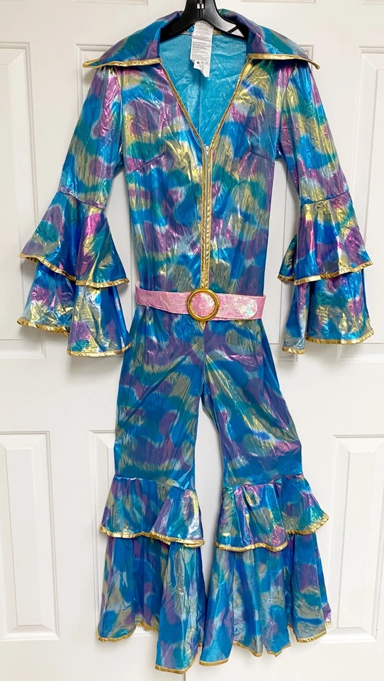 Mujer/Adolescente Disco Fiebre Baile Brillante Años 70’s Disfraz Juegos con disfraces Talla Pequeña Foto 2 de 4