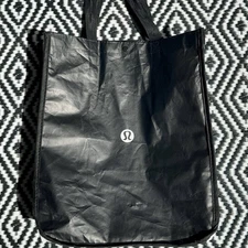 Lululemon Reusable Shopping Tote Bag Large Black & White Tote