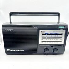Vintage Sony ICF-34 Portable Radio 4 Band AM/FM/Weather/TV Tested  Working