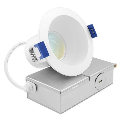 Luxrite 3'' LED Recessed Light J-Box 8W 5CCT 840LM Dimmable Wet Rated ETL