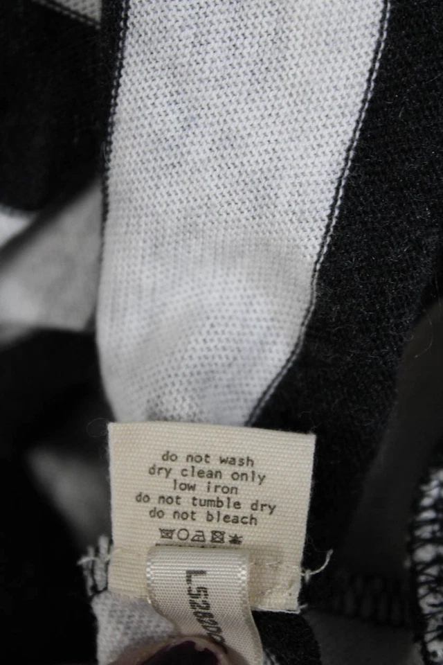 Top gris manga larga a rayas de algodón a rayas con cuello redondo talla XS de La't By L'Agence para mujer Foto 4 de 4