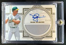 2022 Topps Definitive Collection Mark McGwire Game Used Jersey Auto #23/25
