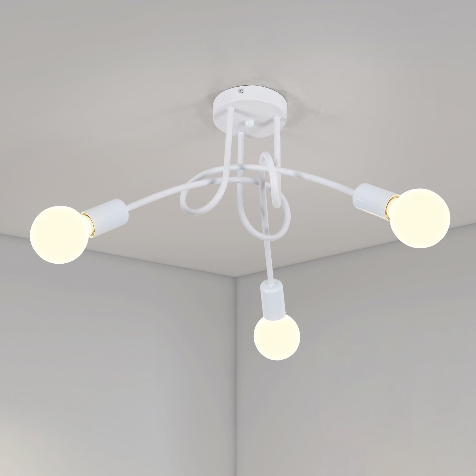 Lampadario Industriale Riserva 3 Luci E27 - Plafoniera Retro Moderno Nero
