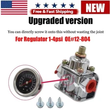 12-804 Low Fuel Pressure Adjustable Regulator Gauge For Quick Fuel Carburetor