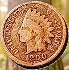 1900 Indian Head Cent Actual Coin Shown - 27